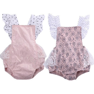 

Casual Baby Girl Lace Floral Romper Bodysuit Jumpsuit Outfits Backless Sunsuit