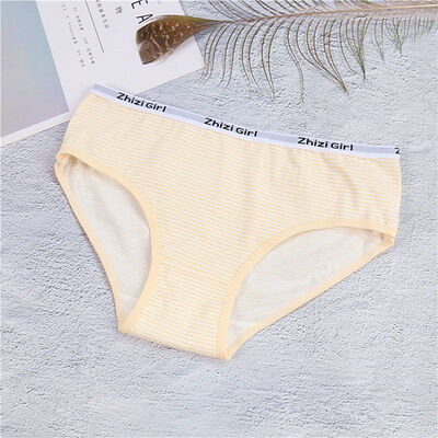 

Womens Breathable Underwear Cute Girls Striped Print Panties Women Cotton Brief