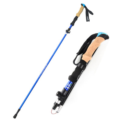 

Folding Trekking Walking Hiking Stick Pole Adjustable Length Anti-Shock