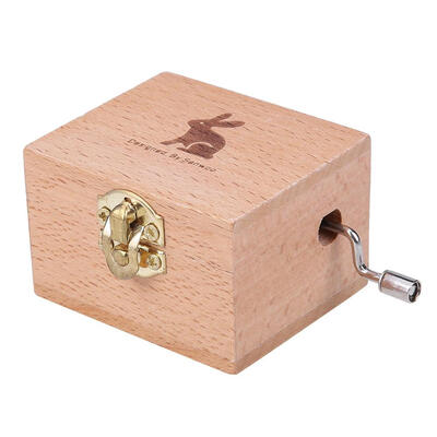 

Beech Carved Animal Music Box Hand Music Case for Birthday Gifts Art Decor