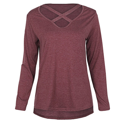 

Crisscross Front High Low T Shirt