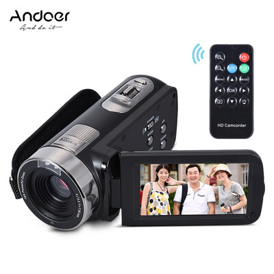 

Andoer HDV-302S 30 Inch LCD Screen Full HD 1080P 30FPS 20MP 16X Digital Zoom Anti-shake Digital Video DV Remote Control Shutter C