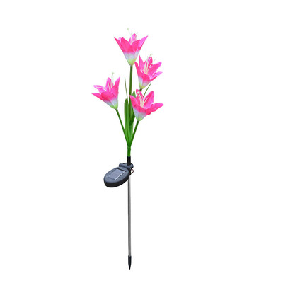 

Siaonvr 4 Heads Solar Lantern LED Decorative Outdoor Lawn Lamp 4 Flower Lily Garden Lamp