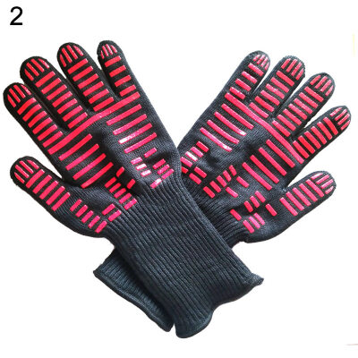 

2Pcs Kitchen High Temperature Resistant Glove Waterproof BBQ Baking Cooking Mitt