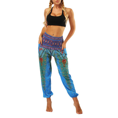 

Women Harem Pants Floral Hippie Baggy Sports Yoga Boho Loose Casual Trousers Gym
