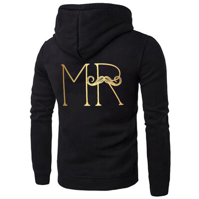 

2019 New Arrival Mr And Mrs Printed Hoodies Slim Long Sleeve Solid Color Couple Sweatshirts Best Gift For Your Lover