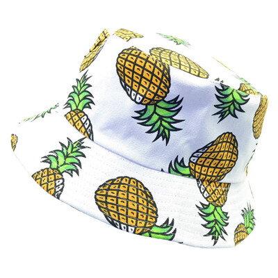 

Women Cotton Bucket Hat Boonie Hunting Summer Fishing Outdoor Caps Fruit Pattern