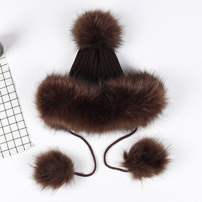 

Braided Crochet Wool Knit Beanie Beret Ski Ball Cap Baggy Womens Winter Warm Hat