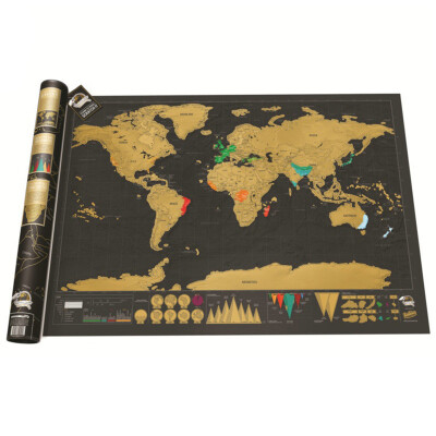 

Creative Scratch Off World Map Poster for Travelers