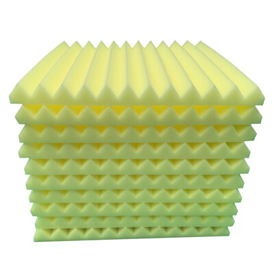 

Toponeto 10Pcs Acoustic Foam Panel Sound Stop Absorption Sponge Studio KTV Soundproof
