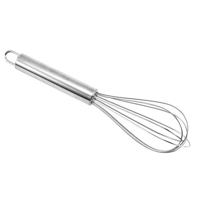 

10 Inch Egg Beater Handle Whisk Stainless Steel Durable Kitchen Stirrer Egg Beater Tool