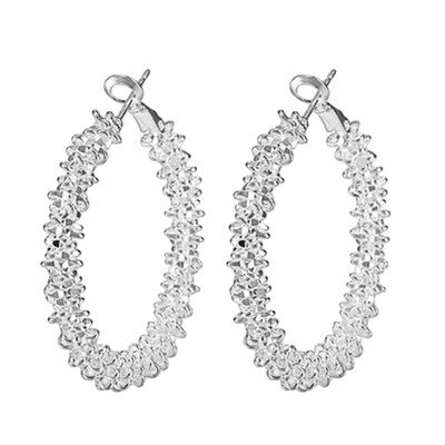 

Ladies Alloy Tube Dangle Ring Big Hoop Ear Circle Round Earrings