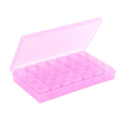 

28 Grids Storage Boxes Plastic Nail Art Tools Jewelry Case Organizer Holder