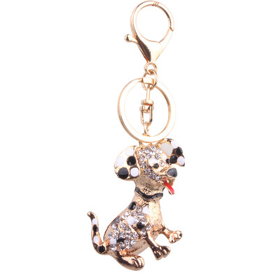 

New fashion Korean version of the diamond puppy key chain sweater chain bag mobile phone pendant birthday gift