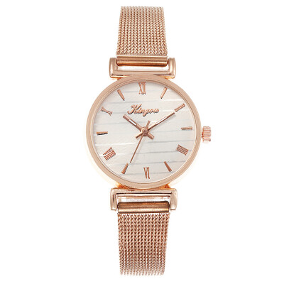 

RM Women Alloy Mesh Belt Casual Watch Geneva Simple Mesh Belt Watch