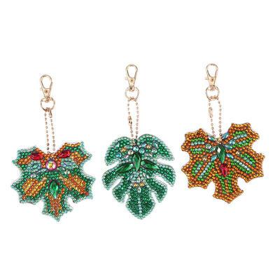 

3pcs DIY Full Drill Special Shaped Diamond Painting Women Bag Key Chains