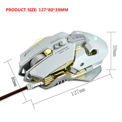 

ZERODATE X300GY USB Wired Competitive Gaming Mouse Mechanical Game Mice Adjustable 3200DPI 7 Programmable Buttons LED Lighting Eff