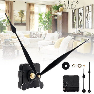 

Quartz Clock Movement Mechanism Motor Fitting w Long Hands Kit Battery Powered