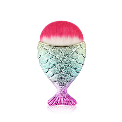 

Gobestart 1pcs Fish Scale Makeup Brush Fishtail Bottom Brush Powder Cosmetic Brush