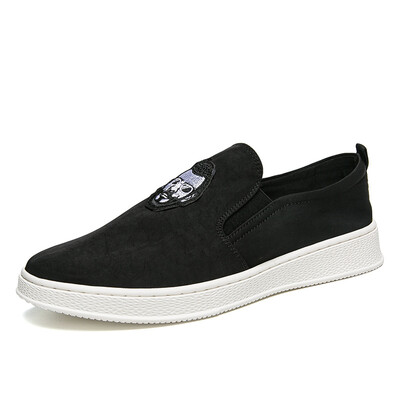 

Canvas shoes a pedal mens shoes lazy shoes mens Korean version of the trend of Lok Fu shoes breathable casual shoes