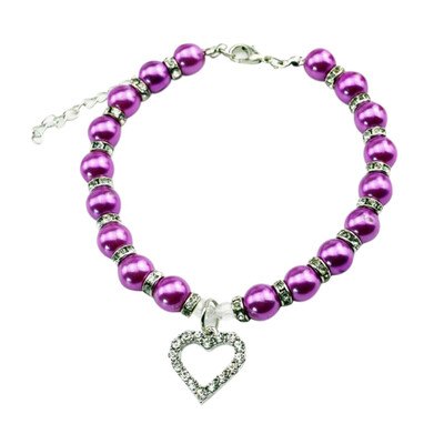 

Adjustable Decorative Pet Dogs Collar Dog Cat Pearl Necklace pet Accessories Extension Chain