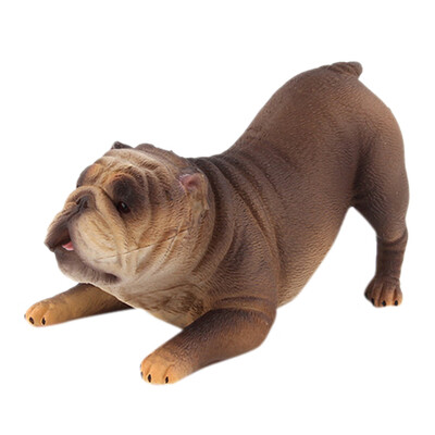 

Tailored Educational Science Bulldog Animal Model Ornament Figurine Toy For Kids Gift A