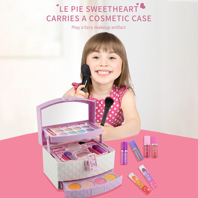 

〖Follure〗Little Fairy Princess Washable Makeup&Nail Heart Palette with Mirror Toy