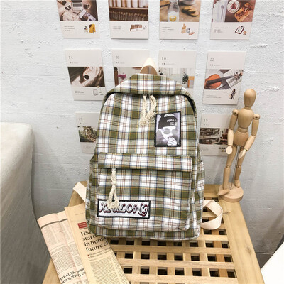 

Ins wind bag female college students shoulder bag Korean version of the tide high school gygo ancient sense girl day line canvas b