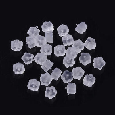 

Plastic Earring Ear Nuts Earrings Backs Clear 4x4x25mm Hole 05mm