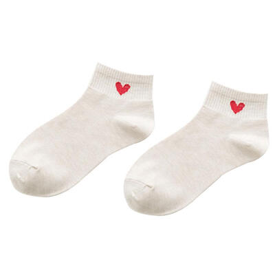 

Women Girl Simple Love Heart Ankle Soft Low Cut Casual Cotton All-Match Socks
