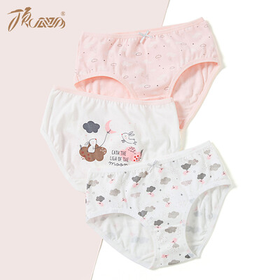 

Top melon melon dingguagua childrens underwear 2019 new cotton cartoon sweet girl briefs stretch dry breathable underwear 3 strips 46046606 combination one 140