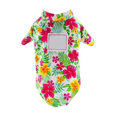 

Dog Cat Shirts Cotton Summer Beach Clothes Vest Pet Clothing Floral T Shirt Hawaiian For Small Large Dog Chihuahua Frech Fulldog