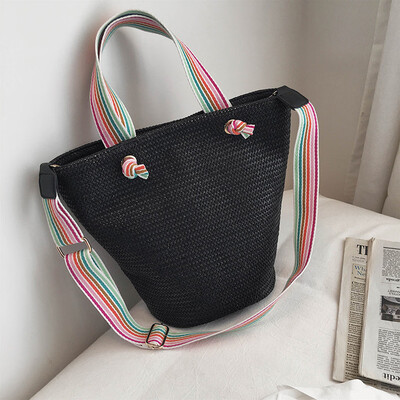 

Tailored Fashion Women Rainbow Chain Bag Weave Shopping Bag Crossbody Bag Handle Bag