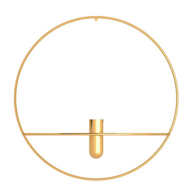 

3D Metal Candlestick Wall Hanging Geometric Round Candle Holder Home Decor