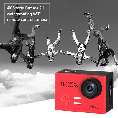 

〖Follure〗X5 Pro 4K Sports Camera 2H WiFi remote control camera With Remote-control
