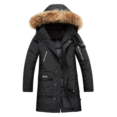 

Toponeto Mens Autumn Winter Large Size Hooded Coat Thickening Long Sleeved Jacket