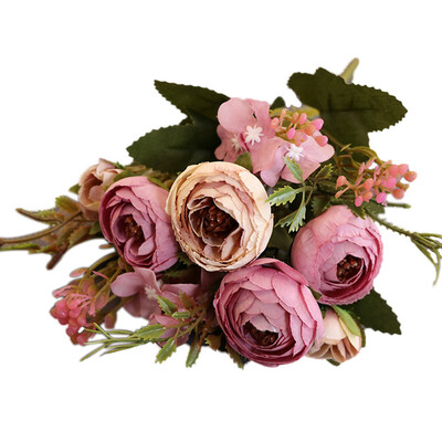 

1Pc Artificial Tea Rose Hydrangea Fake Garden Flower DIY Home Decor Photo Prop