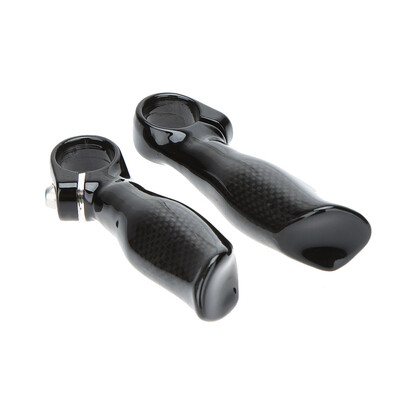 

2Pcs Cycling Mountain Bike Bicycle MTB Full Carbon Fiber Handlebar Bar End Security Grip 222mm
