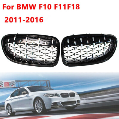 

1 Pair Replacement for BMW F10 F11 F18 01-06 Semi-Electroplating Front Grille Replacement Kidney Grills
