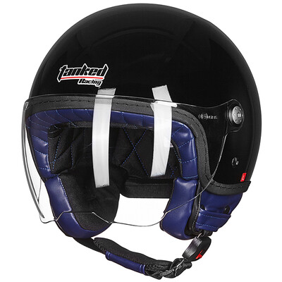 

Tank Tanked Racing Motorcycle Helmet Helmet Electric Vehicle Helmet T583 Four Seasons Universal  Code Black