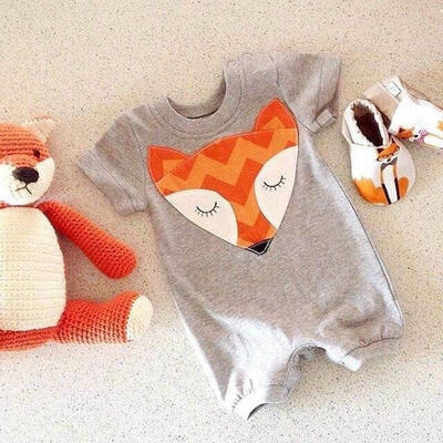 

Newborn Infant Baby Boy Girl Bodysuit Cute Fox Romper Jumpsuit Outfits Fit For 0-24M