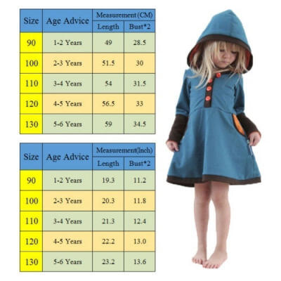 

Kid Baby Girls Warm Hooded Long Sleeve Tutu Dress Princess Dress Party Clothes 1-6T