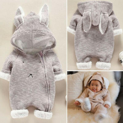 

Newborn Baby Infant Kid Boy Girl Romper Hooded Jumpsuit Bodysuit Outfits Clothes