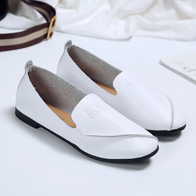 

Ins small leather shoes women retro Joker English wind flat bottom small leather shoes women cute soft sister ulzzang student tide