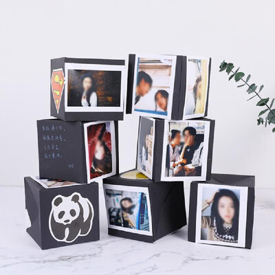 

Creative DIY Photo Album Explosion Scrapbook Bouncing Box Favor Box for Anniversary Birthday Surprise Partys Gift