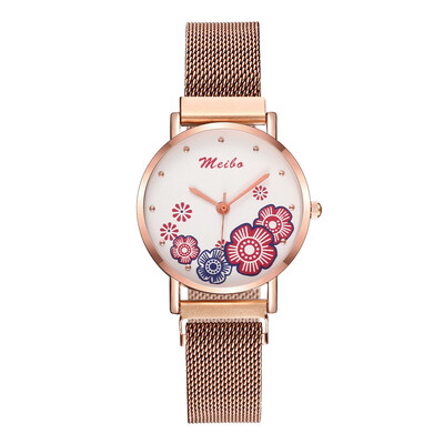 

Unique Style Women Watches Flower Dial Ladies Fashion Quartz Wristwatch Magnet Buckle Strap Clock Casual Dress Reloj Mujer 5