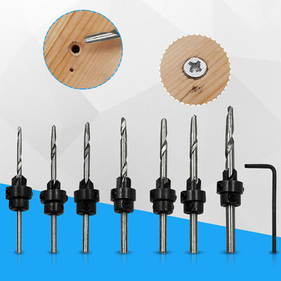 

〖Follure〗Hole drilling woodworking hole Screw Flute Countersink Drill Bit Set Tool
