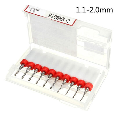 

10pcs Tungsten Steel Hard Alloy PCB CNC Drill Bits Kit for Circuit Boards Mold Metal Processing