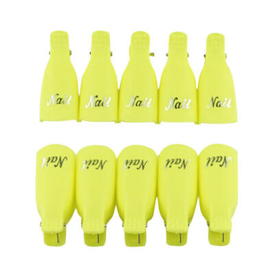 

10pcs Plastic Nail Art Soak Off Cap Clip UV Gel Polish Remover Wrap Tools