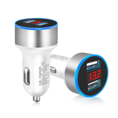 

Toponeto Dual USB 12V-24V 31A Mobile Phone Car Charger Adapter LED Display Fast Charging